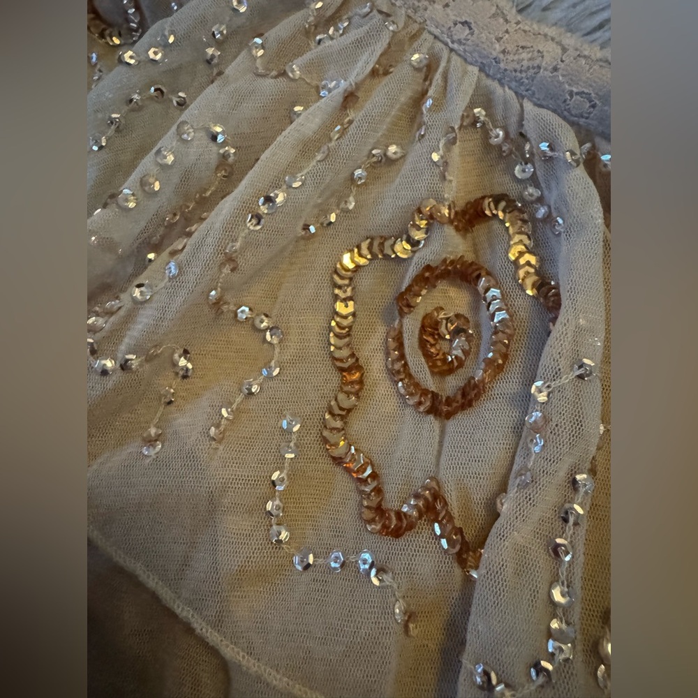 Moda International Cream Ruffled Embellished Blouse - Picture 7 of 16